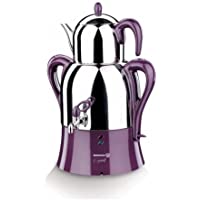 Tetera turca de acero inoxidable 18-10- doble tetera eléctrica- hervidor de agua- té samovar